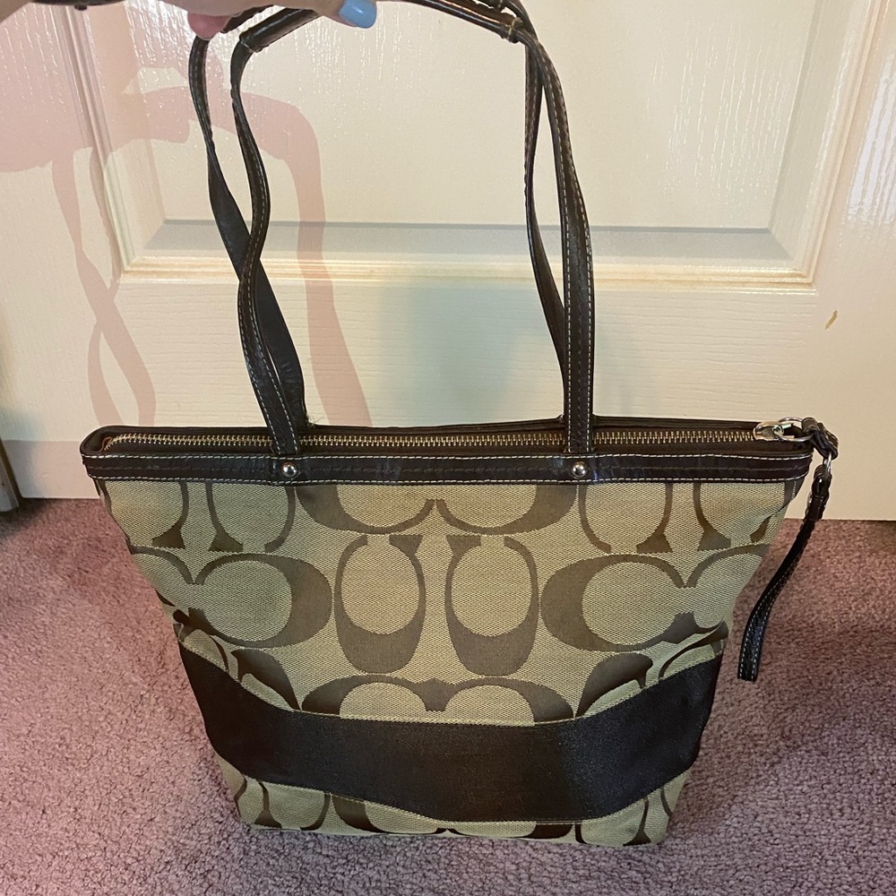 Coach brown tote